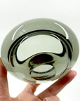 1960s HOLMEGAARD SIGNED GREY GLASS STONE BOWL BY PER LUTKEN