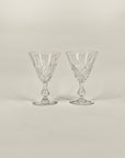 ANTIQUE WEBB CRYSTAL FOOTED LIQUEUR GLASSES