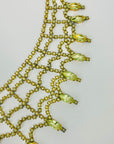 ART DECO STYLE URANIUM GLASS SPIDER NECKLACE