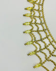 ART DECO STYLE URANIUM GLASS SPIDER NECKLACE