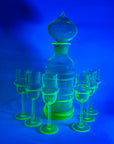 MIDCENTURY FINNISH URANIUM GLASS SULTAN SET BY NANNY STILL FOR RIIHIMAEN LASI