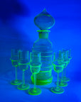 MIDCENTURY FINNISH URANIUM GLASS SULTAN SET BY NANNY STILL FOR RIIHIMAEN LASI
