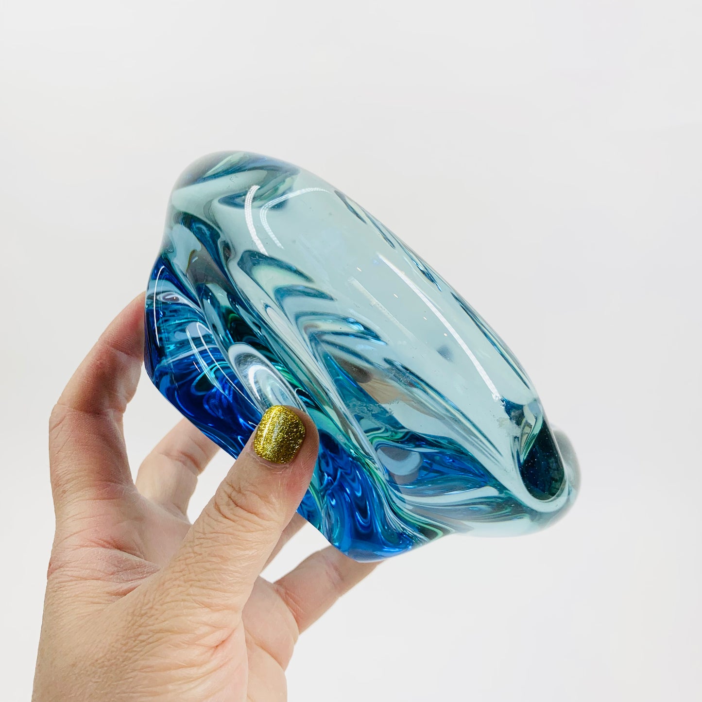 BLUE GREEN TWIST BOWL