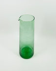 1960s GREEN ETCHED GLASS CARAFE/JUG