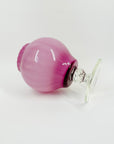 1950s ITALIAN EMPOLI CASED PINK FOOTED POSY VASE