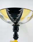 KARL PALDA GOLD BLACK FISH STEM BOWL