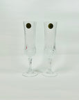 1960s CRISTAL d’ARQUES CRYSTAL CHAMPAGNE FLUTES