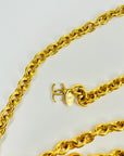 1990s CHANEL MATELASSE GOLD PLATED LOGO BELT
