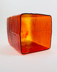 MCM SWEDISH ORANGE BARK GLASS VASE