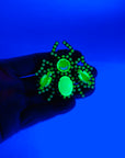 VICTORIAN STYLE URANIUM GLASS FLY BROOCH