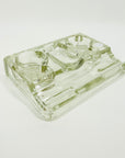 ANTIQUE VICTORIAN DESK GLASS INK WELL SET