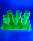 ART DECO URANIUM SHOT GLASSES