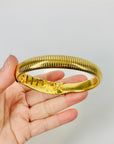 80s TRIFARI BLACK ENAMEL MESH BANGLE
