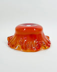 1960s JAPANESE CASED ORANGE SPATTER GLASS ASHTRAY/BOWL