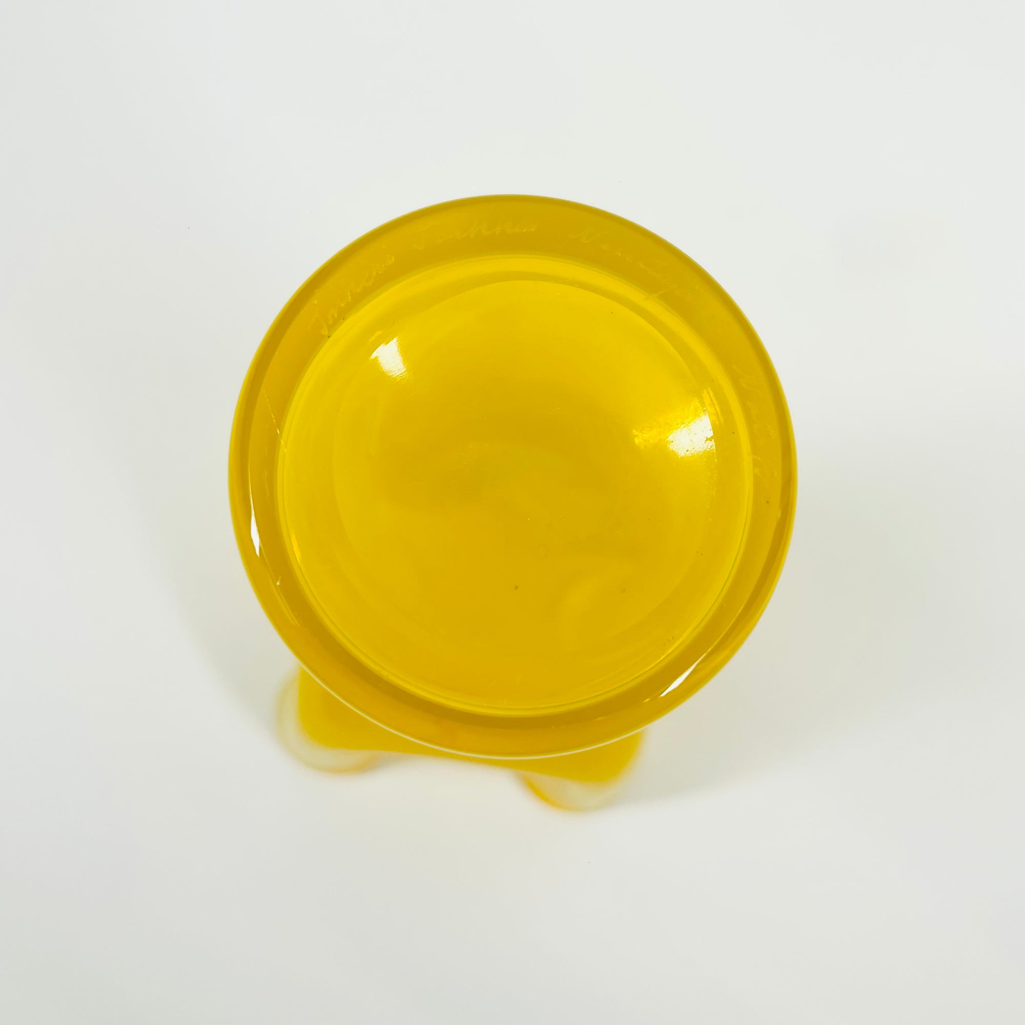 MIDCENTURY SIGNED FINNISH GLASS HANDKERCHIEF POIMU VASE BY INKERI TOIKKA FOR NUUTAJARVI NOTSJO