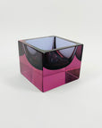 1950s NEODYMIUM PURPLE MURANO SOMMERSO FACETED GLASS BLOCK BOWL