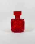 1950s RED Cube GLASS VASE BY ERKKITAPIO SIROINEN FOR RIIHIMÄEN LASI FINLAND