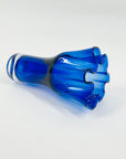 MIDCENTURY SIGNED FINNISH GLASS HANDKERCHIEF POIMU VASE BY INKERI TOIKKA FOR NUUTAJARVI NOTSJO