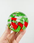 1960s RED GREEN MILLEFIORI CANDY CANE PAPERWEIGHT