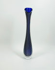1960s ZEBRA SOMMERSO GLASS VASE BY VICKE LINDSTRAND FOR KOSTA BODA