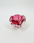 ANTIQUE MURANO PINK SOMMERSO GLASS MINIATURE BOWL/ASHTRAY
