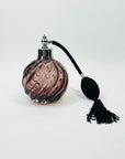 1980s PURPLE SILVER AVENTURRINE PERFUME BOTTLE/ATOMISER