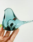 1960s SWEDISH BLUE GLASS BIRD PAPERWEIGHT