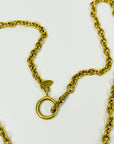 1980s CHANEL CC LOGO ARABESQUE FILIGREE MEDALLION PENDANT NECKLACE/BELT