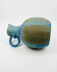 SIGNED 1998 AUSTRALIAN STUDIO POTTERY BLUE HAND GLAZED JUG VASE