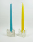 1960s PUKEBERG BARK GLASS CANDLE HOLDER