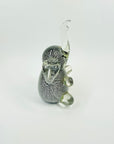 VINTAGE CZECH SILVER AVENTURINE ART GLASS ELEPHANT