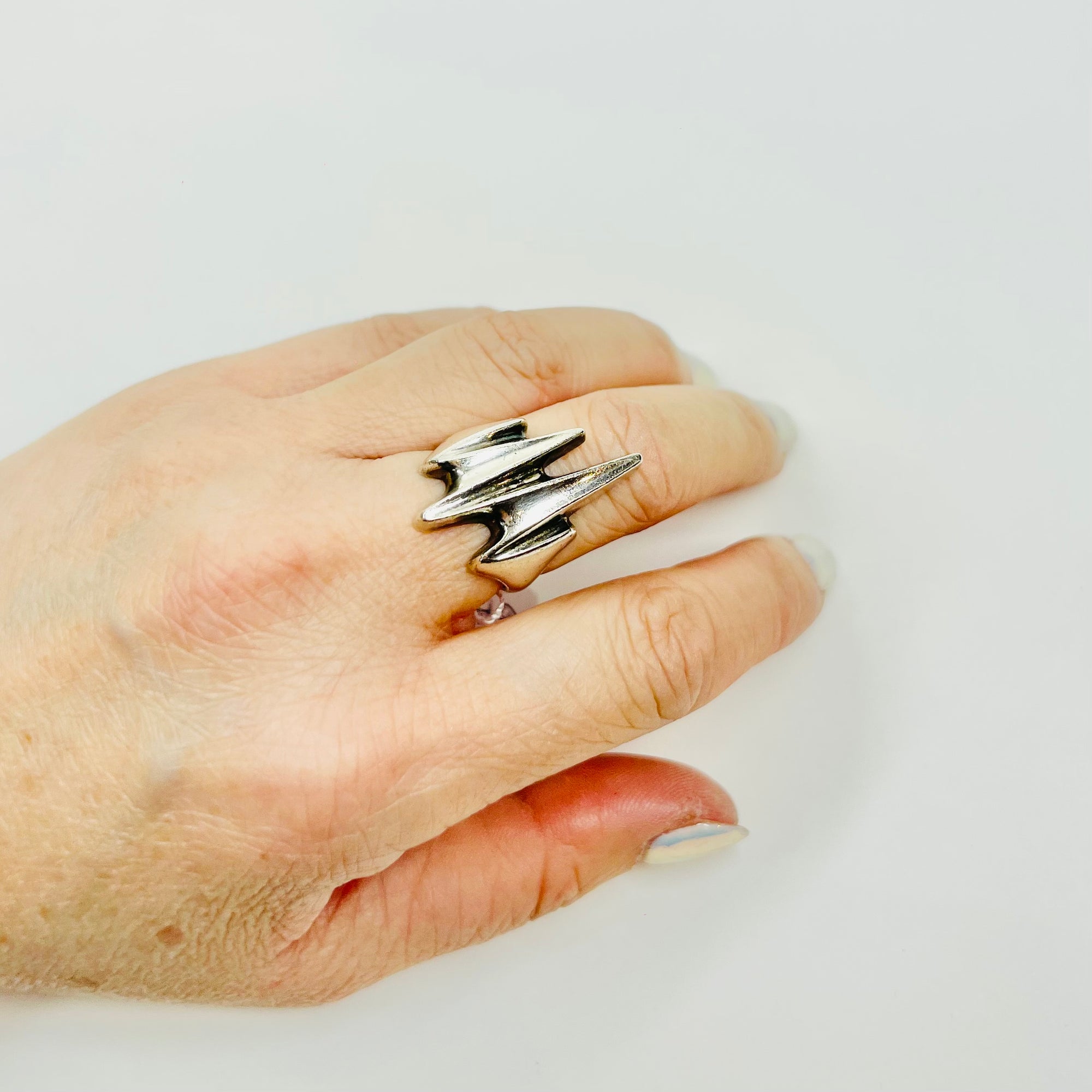 1960s GEORG JENSEN BRUTALIST SILVER RING