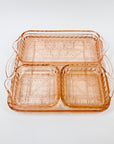 ANTIQUE DEPRESSION PINK PRESSED GLASS PLATE/BOWL/DINNER SERVICE