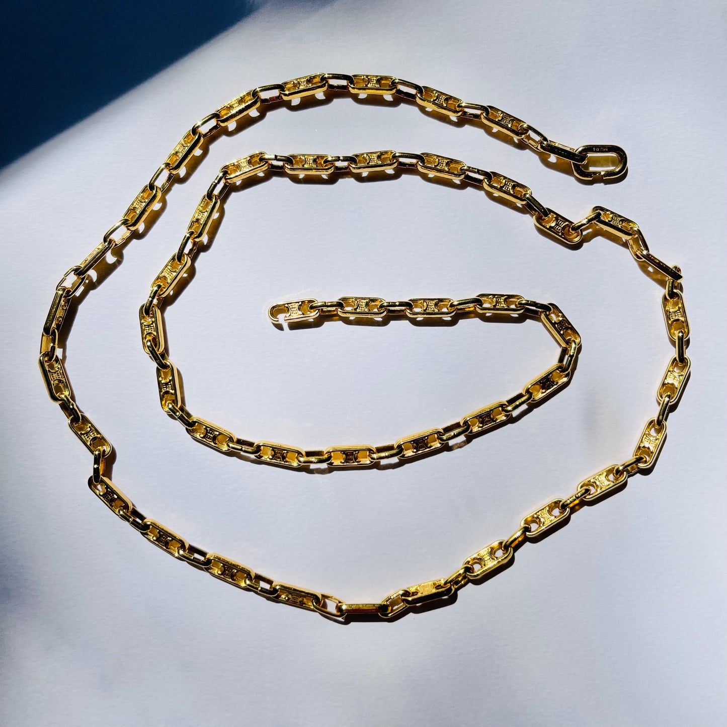 1970s CELINE TRIOMPHE LINKS CHAIN NECKLACE