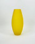1970s YELLOW SATIN GLASS VASE