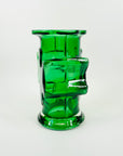 1970s FINNISH KASPERI GREEN GLASS VASE
