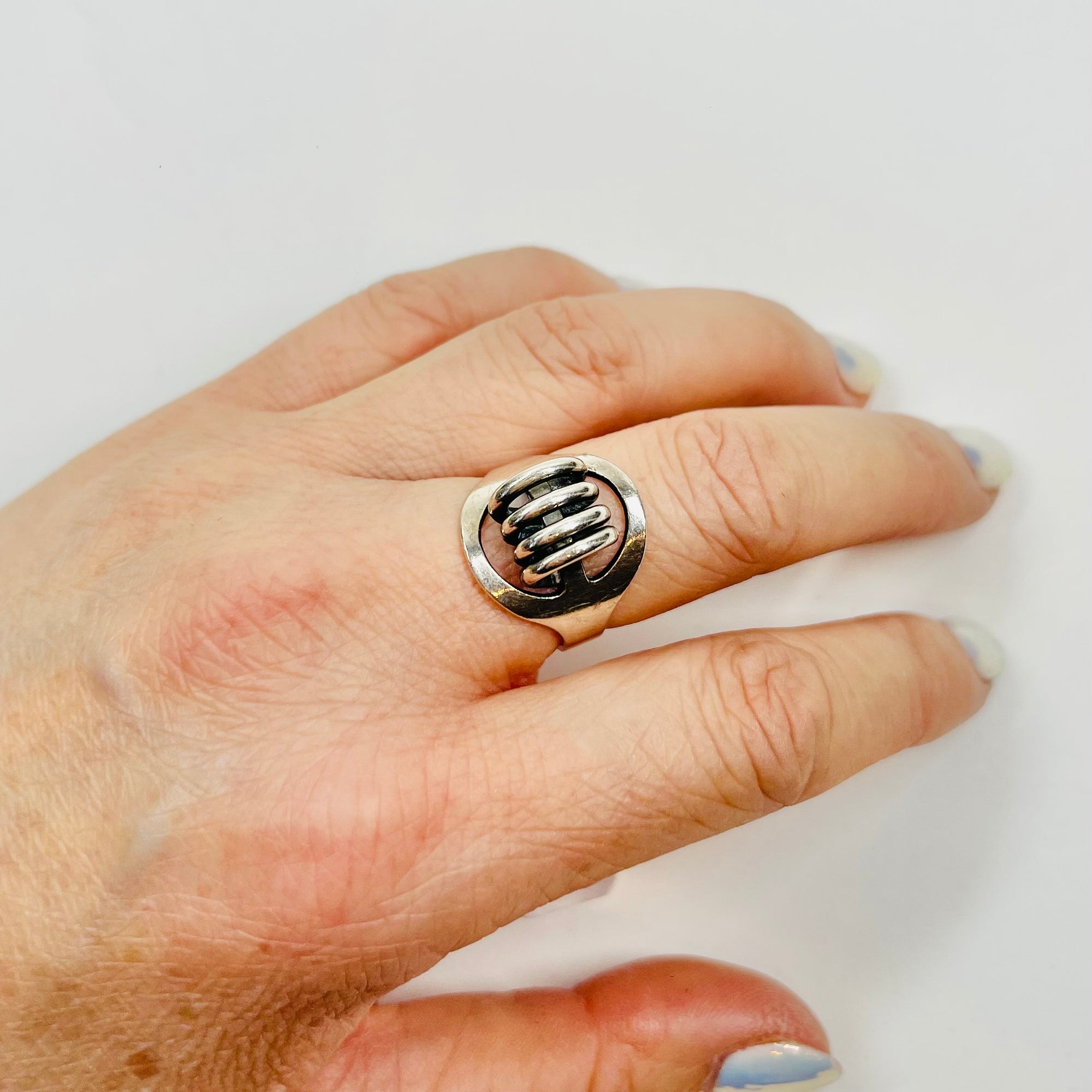 1960s FINNISH BRUTALIST SILVER RING