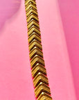 1950s JAPANESE MATTE TEXTURED GOLD PLATED CHUNKY BRACELET
