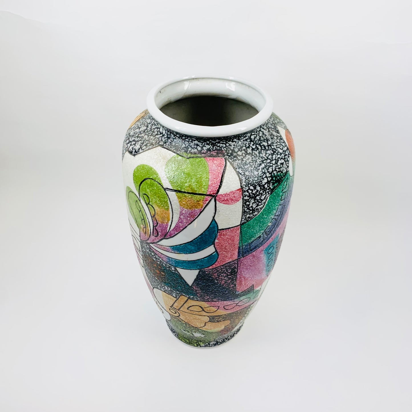 WEST GERMAN FAT LAVA POTTERY VASE