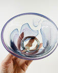1080s JAPANES MOUTH BLOWN ART GLASS FOOTED BOWL