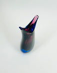1960s BLUE PURPLE NEODYMIUM MURANO SOMMERSO GLASS FISH TAIL VASE
