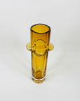 1960s FINNISH AMBER GLASS VASE BY KAL BLOMQIST