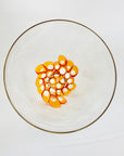 ORANGE ABSTRACT ART GLASS VASE