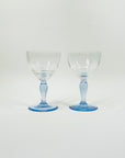 1940s BLUE STEM MINI COCKTAIL GLASSES