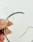 1990s CHANEL SILVER LARGE COCO HOOPS EARRINGS