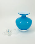 1990s HAND MADE BLUE SOMMERSO GLASS PERFUME BOTTLE