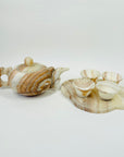 ANTIQUE HAND CARVED CHINESE AGATE TEA SET