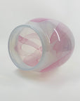 1980s MURANO MOUTH BLOWN PINK SWIRLS GLASS VASE