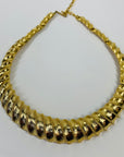 80s TEXTURED MATTE BRUTALIST BARCS NECKLACE SUITE