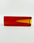 1960s BURNT HONEY BROWN SOMMERSO GLASS BLOCK VASE
